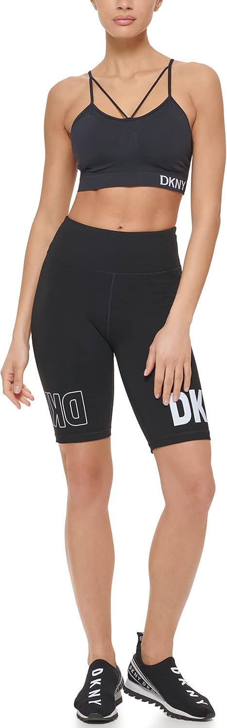 DKNY Womens Bike Short High Waist Printed Short