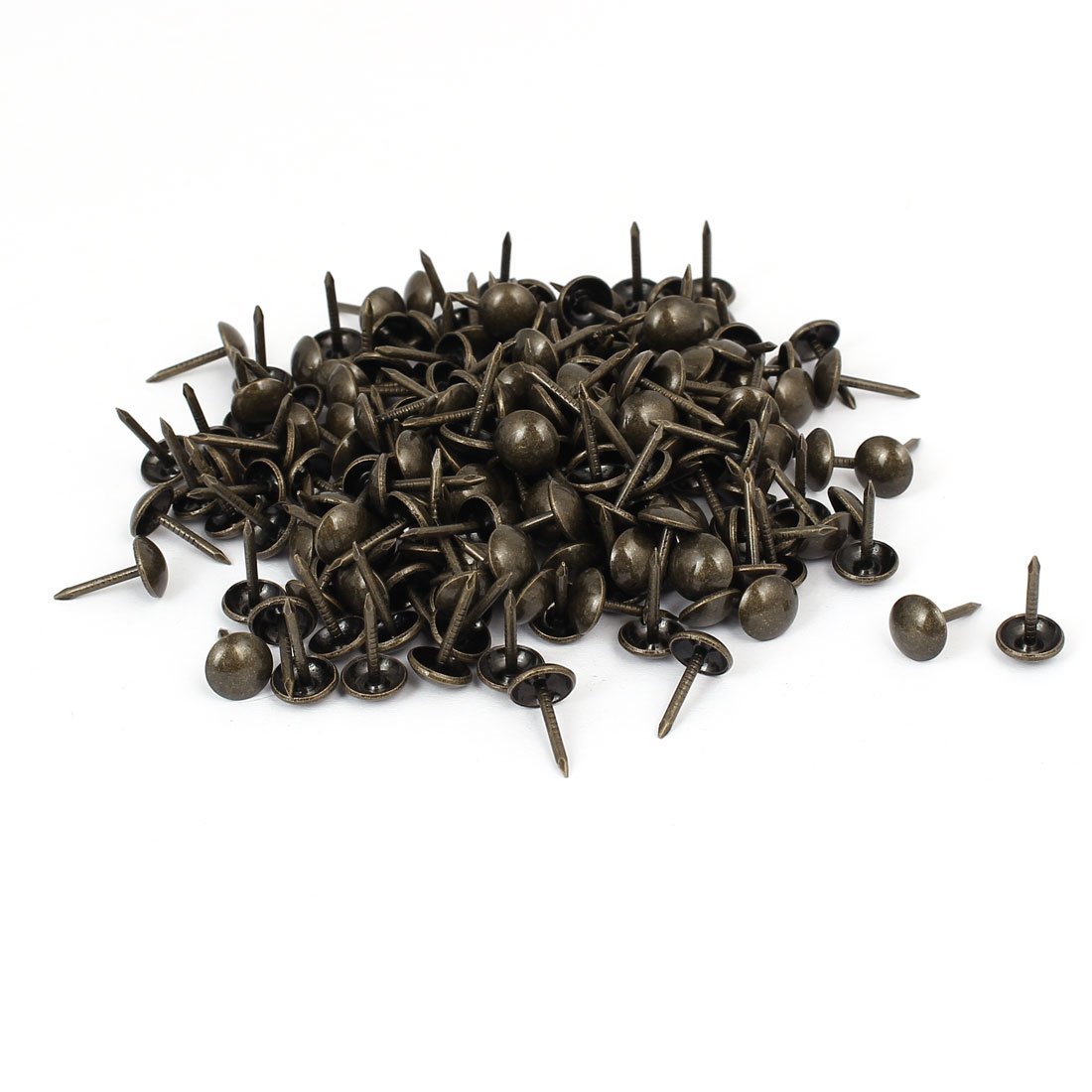 Uxcell Bronze Sourcingmap Leather Sofa 8Mm X 15Mm Round Head Upholstery Tack Nail Tone 200Pcs