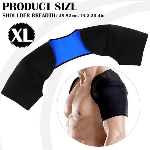 Miniatura 2 de ANRONCH Soporte de hombro doble para el hombro, protector de hombro para aliviar el dolor de tendinitis crónica, equipo de protección deportivo