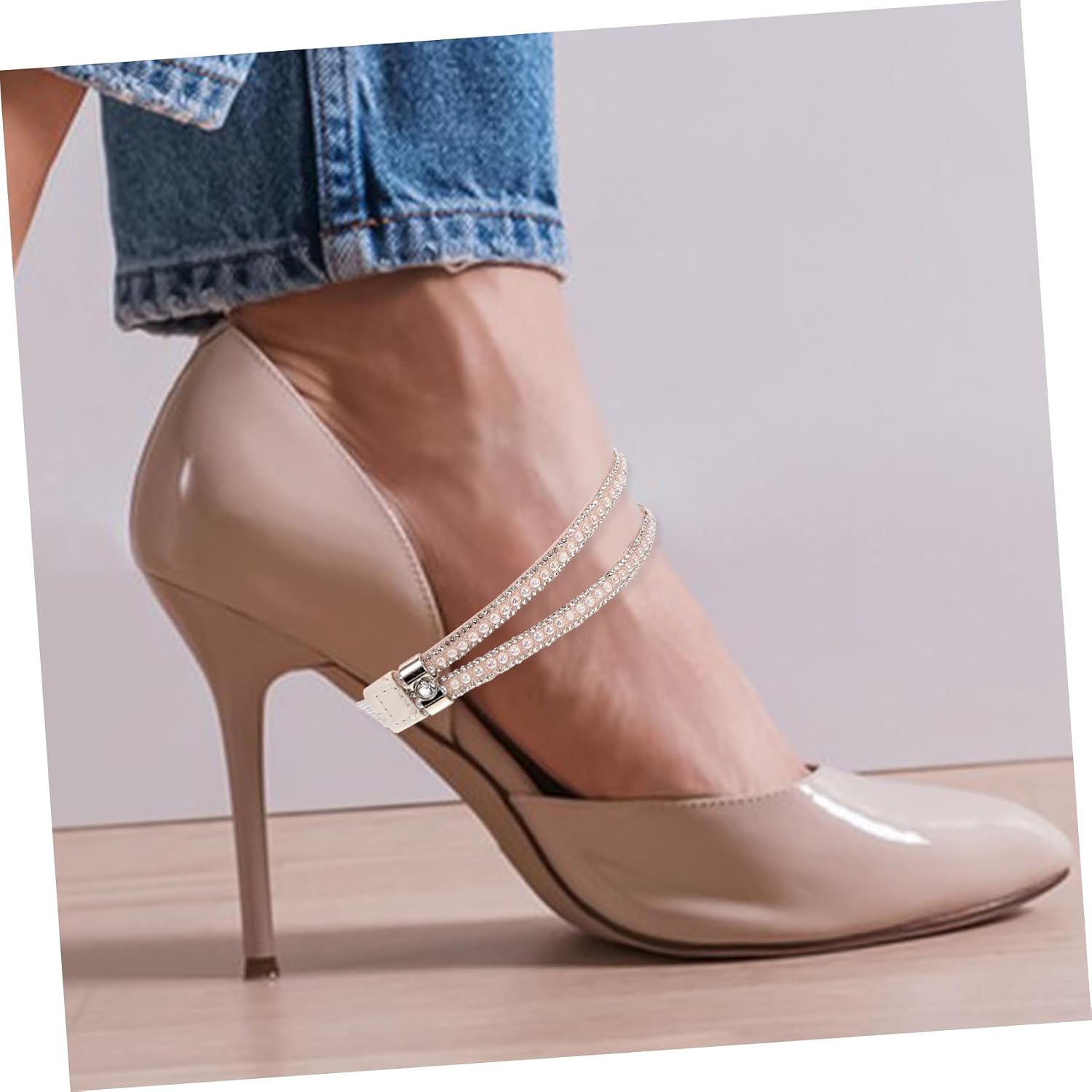 FRCOLOR 2pairs Drop Heel Straps for Women Shoe Straps High Heels Inserts for Women Shoes