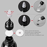 Vista 6 de HAWINK Tinta negra del tatuaje 4oz (4.1 fl oz) del pigmento amistoso suministros concentrado negro ti203-120-002