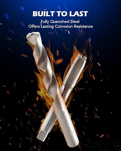 Miniatura 3 de Orion Motor Tech Kit de reparación de rosca, kit de reparación de helicoidales métricas de 131 piezas con brocas HSS, insertos de rosca,