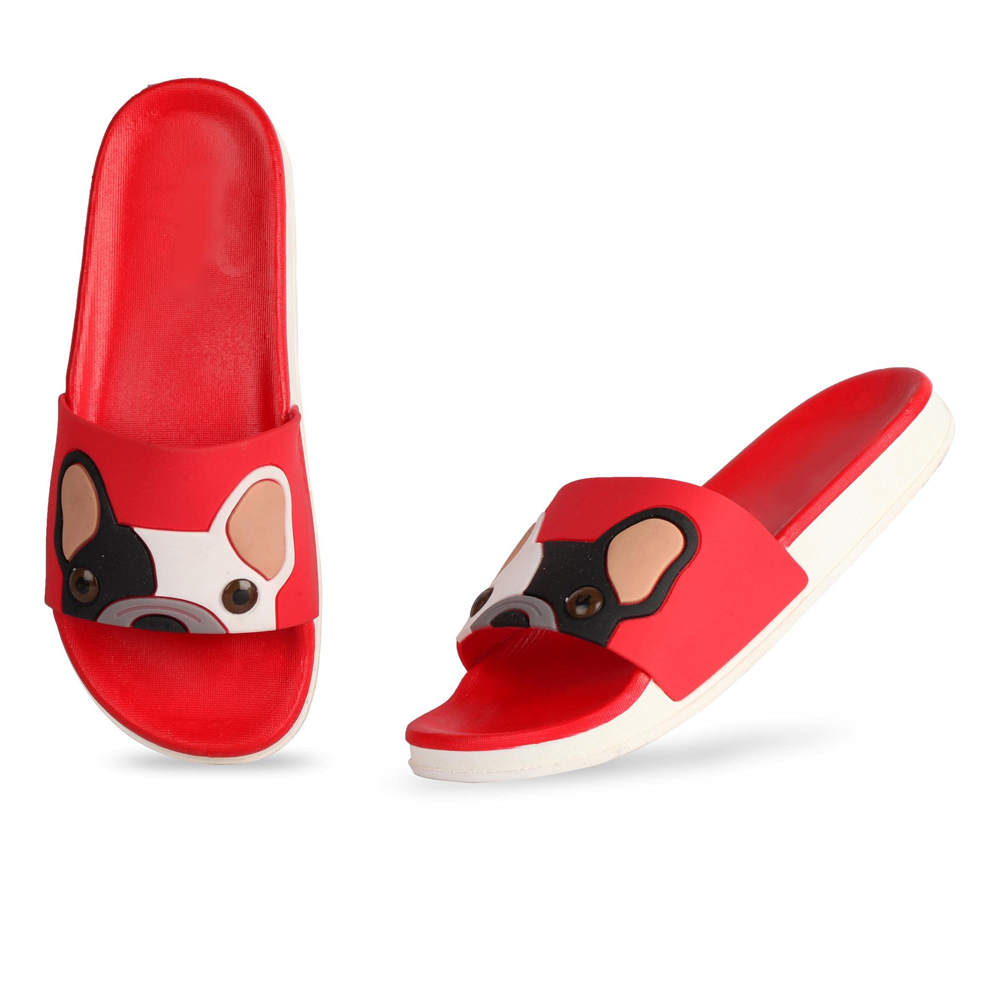 BLACKBEATLE Womens Dog Red Flip Flops, 41(Euro) (B091N6L13D) Amazon Price History, Amazon Price Tracker