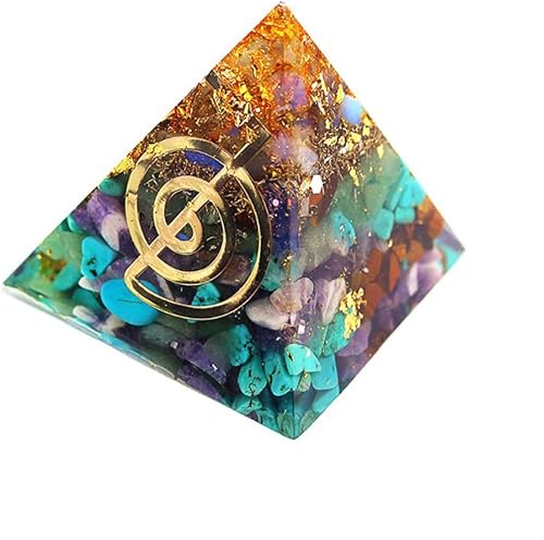 Miniatura 5 de angwang 10 Uds 2.7 in 7 Chakra Cobre Torre Energía Orgonita Pegatina Flor Vida Árbol Pirámide Resina Epoxi Material Fabricación de Joyas