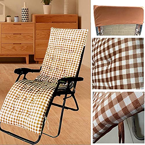 Lattice Recliner Cushion,Garden Replacement Soft Comfortable Cushion Pad With Non-Slip Mat Sun Lounge Seat For Courtyard #TOP6