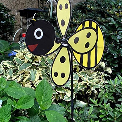 WWLUCKY Windmills for The Yard, Garden Windmill Art, Bird Deterrent Lawn Decorations, Garden Spinner with Stable Wood Pile, Birthday Gift Mother's Day Garden Decoration