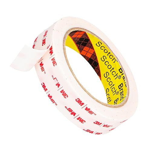 Miniatura 8 de Bulina Cinta de montaje de doble cara de 1 pulgada x 10 pies 4930 0.024 in de grosor, cinta adhesiva de espuma impermeable resistente para