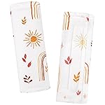 TANOFAR Baby Car Seat Strap Pads, Soft Carseat Straps Covers, Car Seat Straps Shoulder Pads for Girls, Seat Belt Cover Pad for Kids, Suitable for Baby Car Seat, Pushchair, Stroller, Rainbow