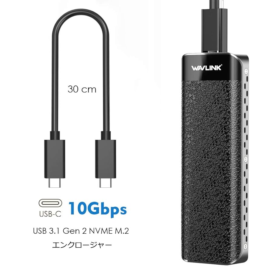 WAVLINK 80Gbps M.2 SSD 外付けケース Amazon.co.jp: WAVLINK M.2 SATA SSD 外付けケース Bキー/B+M