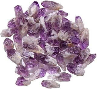 TORONG Natural Raw Amethyst Cluster Quartz Purple Crystal Point Bulk Healing Crystal Amethyst Chips Irregular Small Rough Amethyst Rocks Home Decoration 0.45lb (200g)