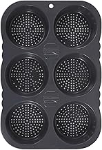 silicone para pão hambúrguer | Forma hambúrguer silicone 4/6 cavidades | Forma pão flexível e reutilizável, formas muffin para assar hambúrguer, muffins ingleses e pãezinhos Linshesf