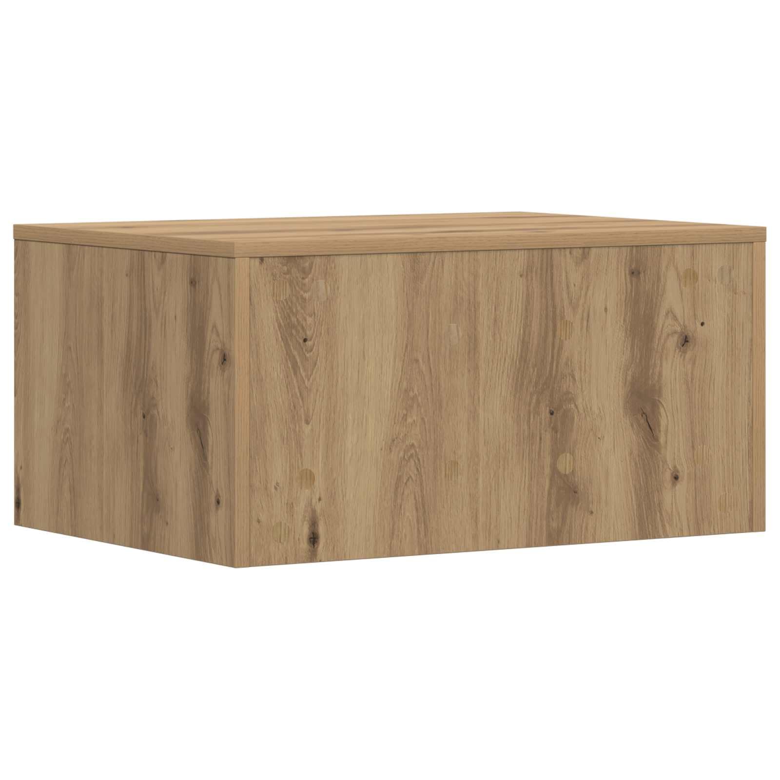 Wandtisch Artisan-Eiche Holzwerkstoff 60 x 45 x 30 cm platzsparender Schreibtisch für Homeoffice Arbeitszimmer mit Ablage und ergonomischem Design ideal für PC Laptop Schüler und Gaming