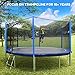 Zupapa 1500LBS Weight Capacity No-Gap Design 16 15 14 12 10FT Trampoline with Safety Enclosure Net and Non-Slip Ladder 10-Year Quality Assurance Perfect for Kids Family Outdoor Backyard Fun