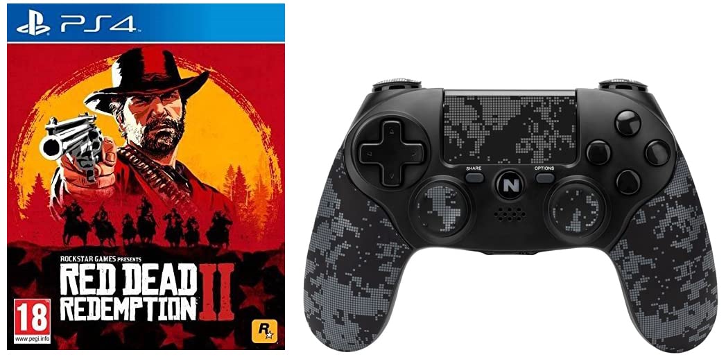 Red Dead Redemption - 2 (PS4)+Nitho ADONIS - Controller Compatible with ...
