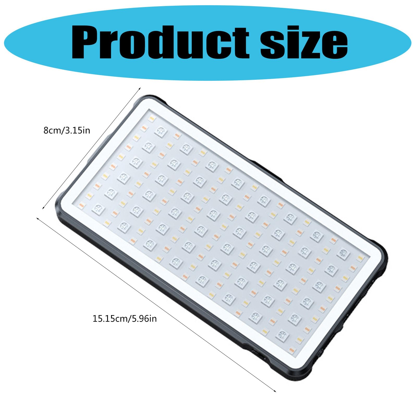 Luz LED portátil profesional de video de 10 W 4000 mAh, luz LED para transmisión en vivo, vlog, fotografía, iluminación