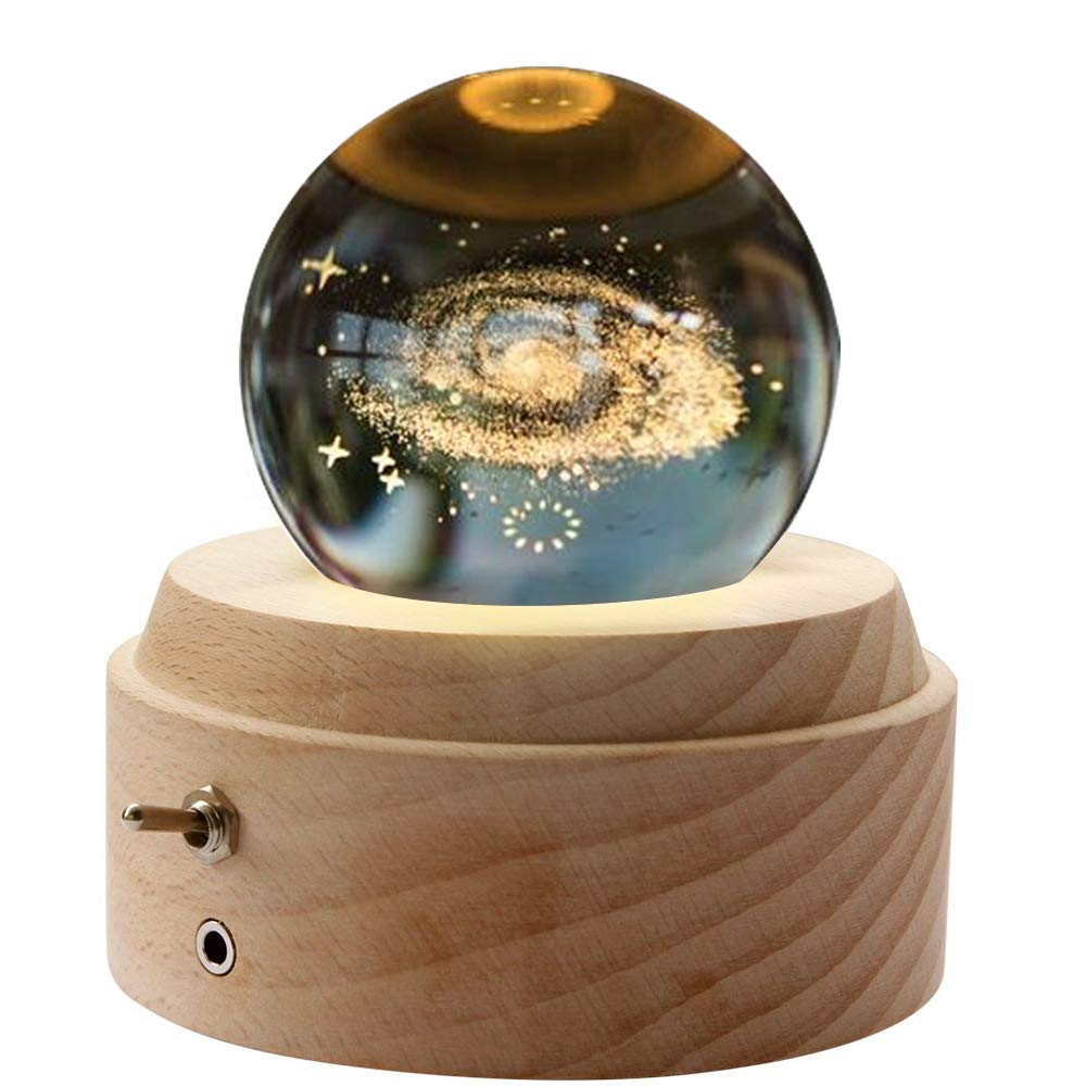 新品、宇宙モチーフ動くOuter Space 木製オルゴール Amazon | HSM オルゴール 月のランプ 宇宙 誕生日プレゼント間接照明