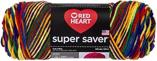 RED HEART 66399 Super Saver Yarn, Mexicana Print