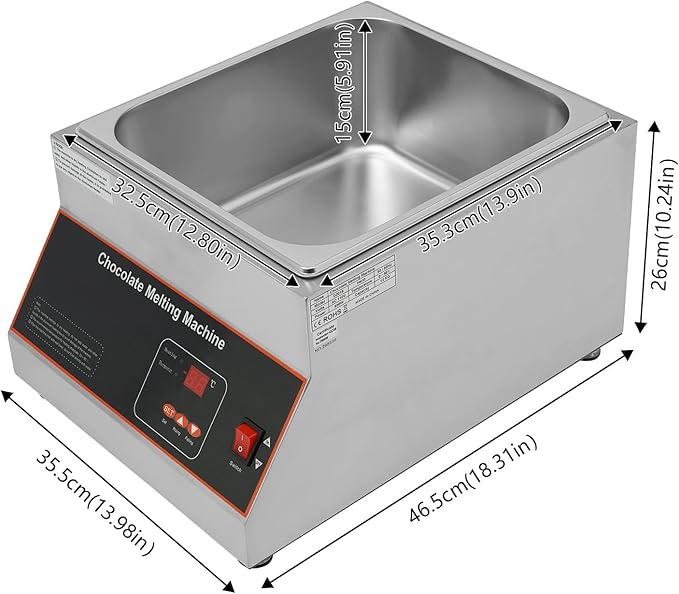 Máquina de Fundir Chocolate 12kg Un Tanque 500W Acero Inoxidable miniatura 3