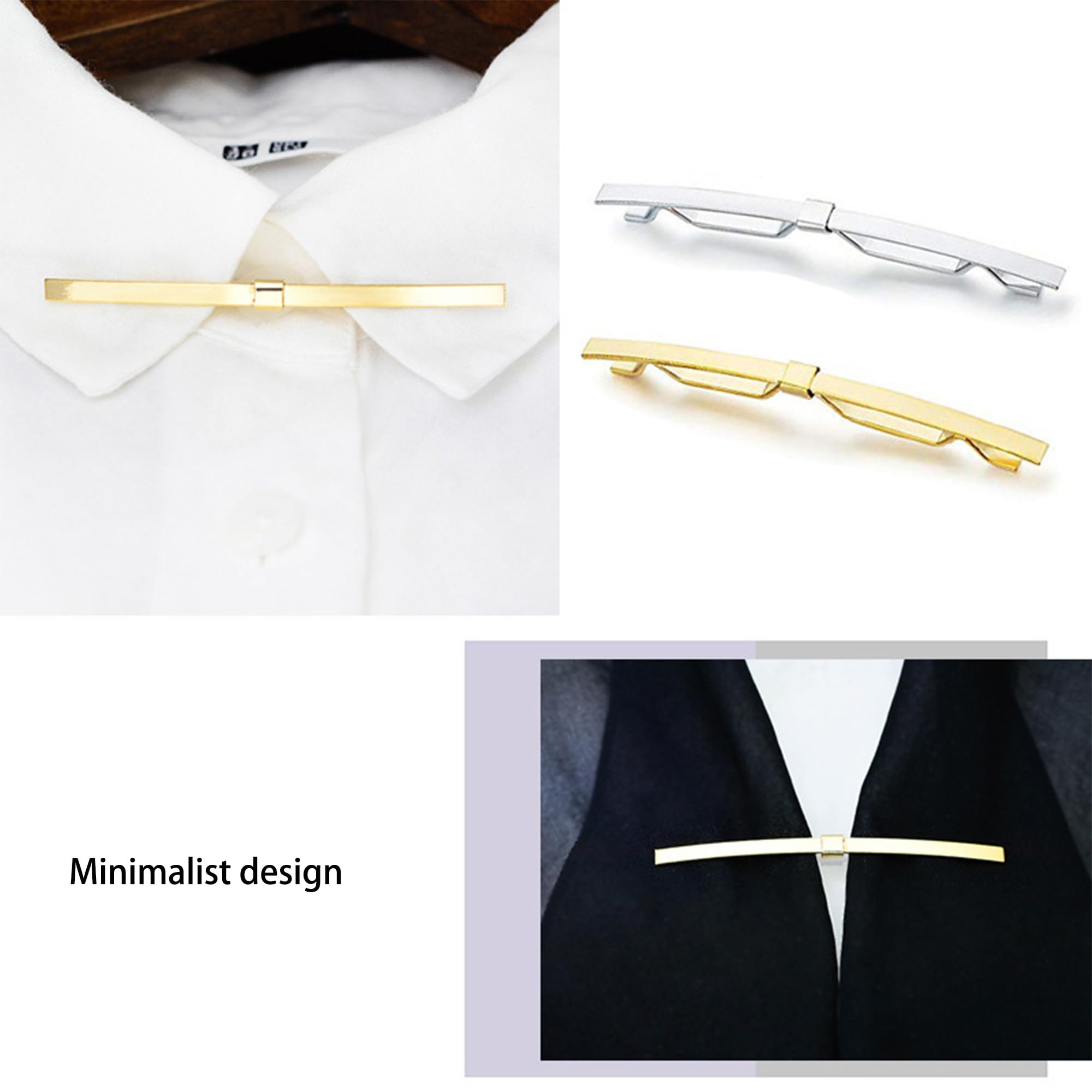Barra Spilla a Collo Camicia Spilla Cravatta Clip in Metallo Spilla Da Uomo Fermacravatta A Clip Del Colletto Della Camicia Collo Da Spilla Da Cravatta (D)