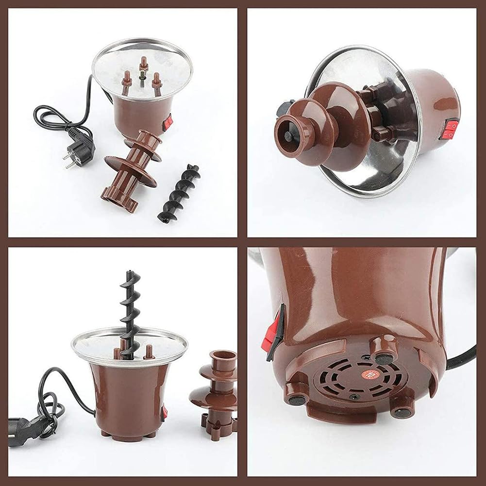 3-poziomowa elektryczna fontanna do fondue czekoladowego, pojemność 1,5 l, łatwa konfiguracja, idealna na imprezy i wydarzenia