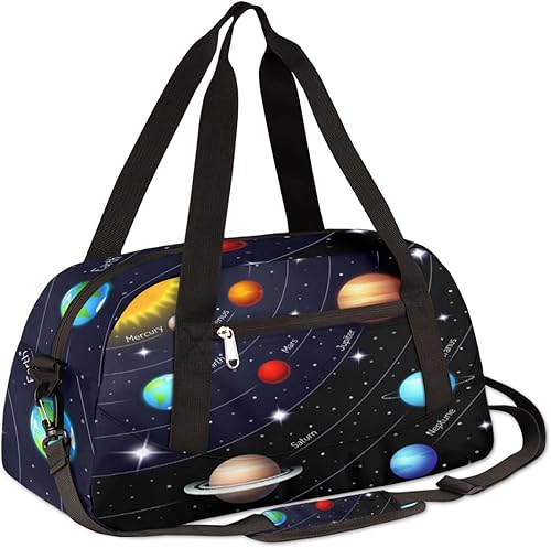 Miniatura 3 de Universe Galaxy Solar System - Bolsa de lona para niños y niñas, bolsa de baile, espacio exterior, planetas, deportes, gimnasio, bolsas de viaje