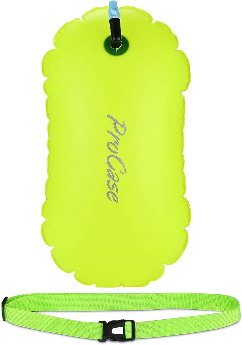 ProCase Flotador de Boya de Natación, Flotador de Seguridad con Burbujas de Natación con Cinturón Ajustable para Nadadores de Aguas Abiertas, Triatletas, Buceadores, Kayakistas, Entrenadores de Natación Segura