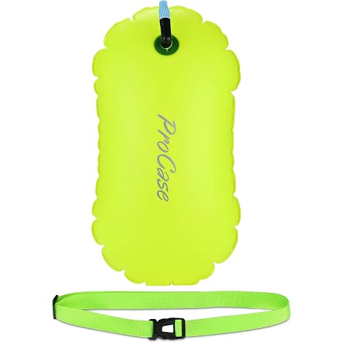 ProCase Swim Buoy Float, Swimming Bubble Safety Float with Adjustable Waist Belt for Open Water Swimmers, Triathletes, Snorkelers, Kayakers, Safe Swim Trainers