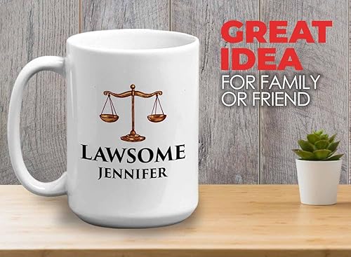 Miniatura 2 de Bubble Hugs Lawyer - Taza de café de 15 onzas, color blanco - Lawsome - Divertido nuevo abogado para cumpleaños, escuela de leyes, graduación,