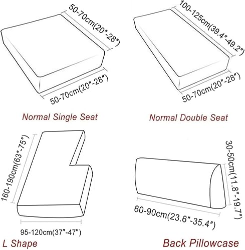 Miniatura 4 de Funda de cojín para sofá modular en forma de L, fundas de cojín universales en forma de L, protector de muebles para sala de estar, protector
