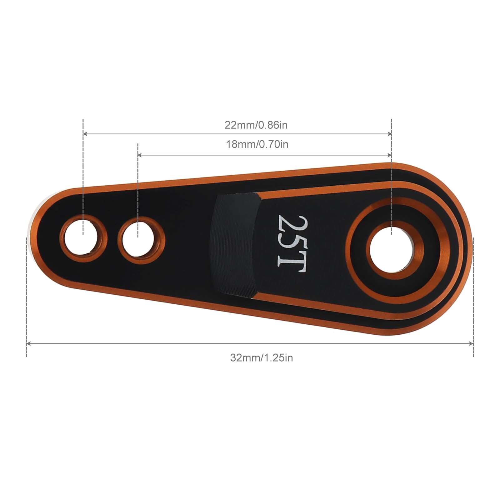 DiGiYes 2Pcs CNC Aluminum 25T Servo Horn Fit for Axial Traxxas / SCX10 TRX4 TRX-4 1/10 Scale RC Crawler Car - Image 2