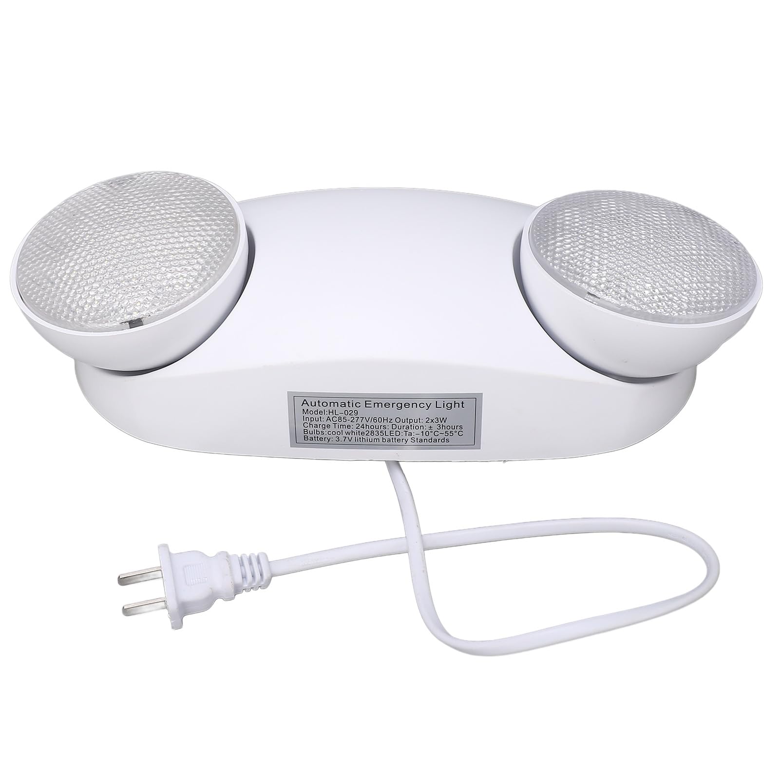 Gavigain LED Emergency Light, Two Head Commercial Emergency Light Fixtures with Battery Backup US Plug 85?265V