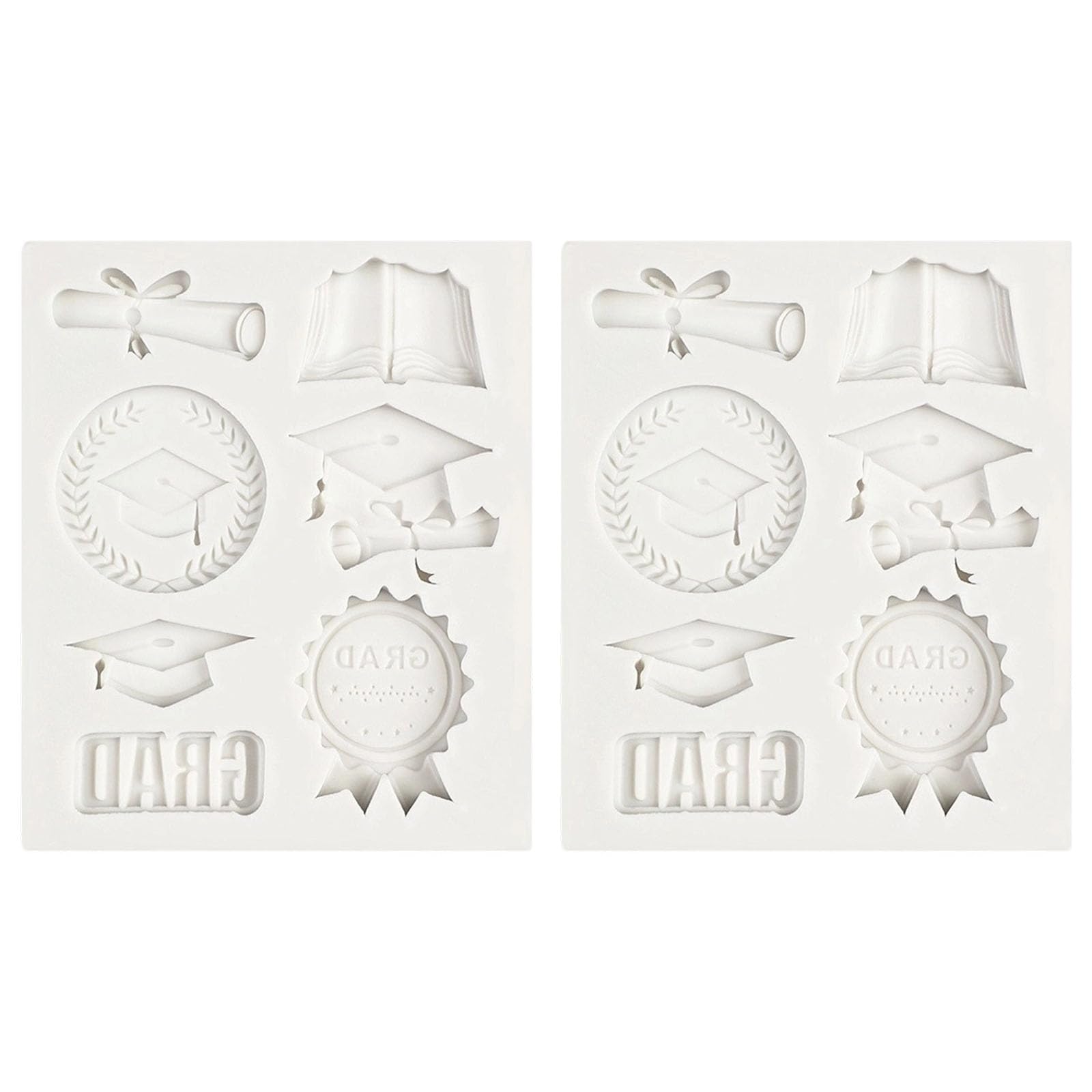 Sbshiouu Silicone Graduation Cap Medals Cake Molds Safe Baking Accessories for Baking Decorations and Party Celebration Tradition Cake Decoration Mold