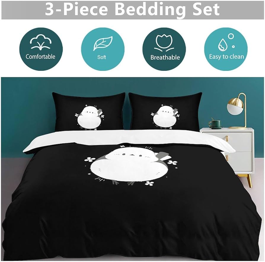 Amazon｜シマエナガ 鳥柄 寝具3点セット 布団カバー シングル 寝具