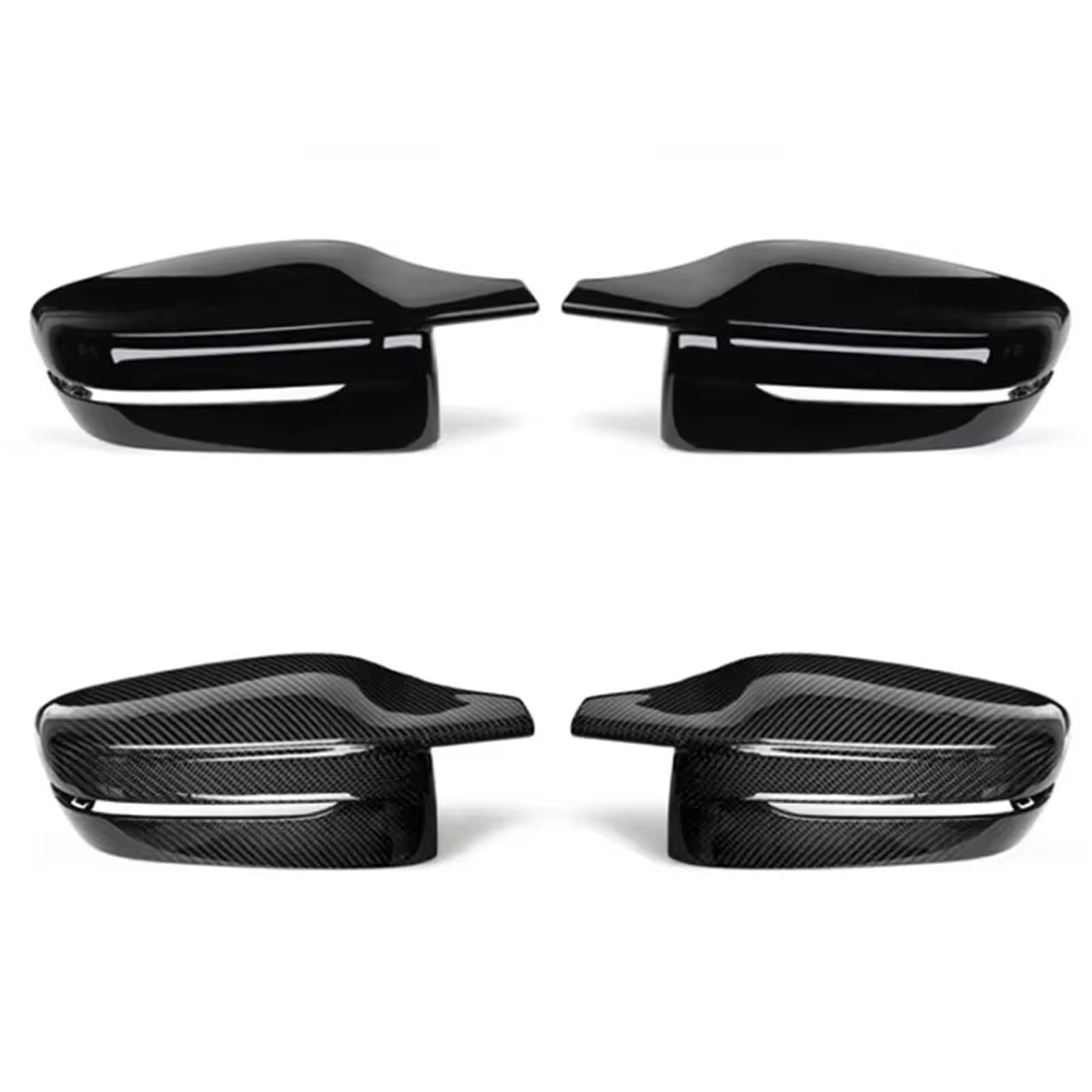 Wymiana czapek do BMW serii 3 5 7 8 G20 G30 G38 G11 G12 G15 G16 330i dla M3 do M5 z kierownicą po lewej stronie osłona samochodu stylizacja osłony tylnej (jasna czerń) (Carbon pat)