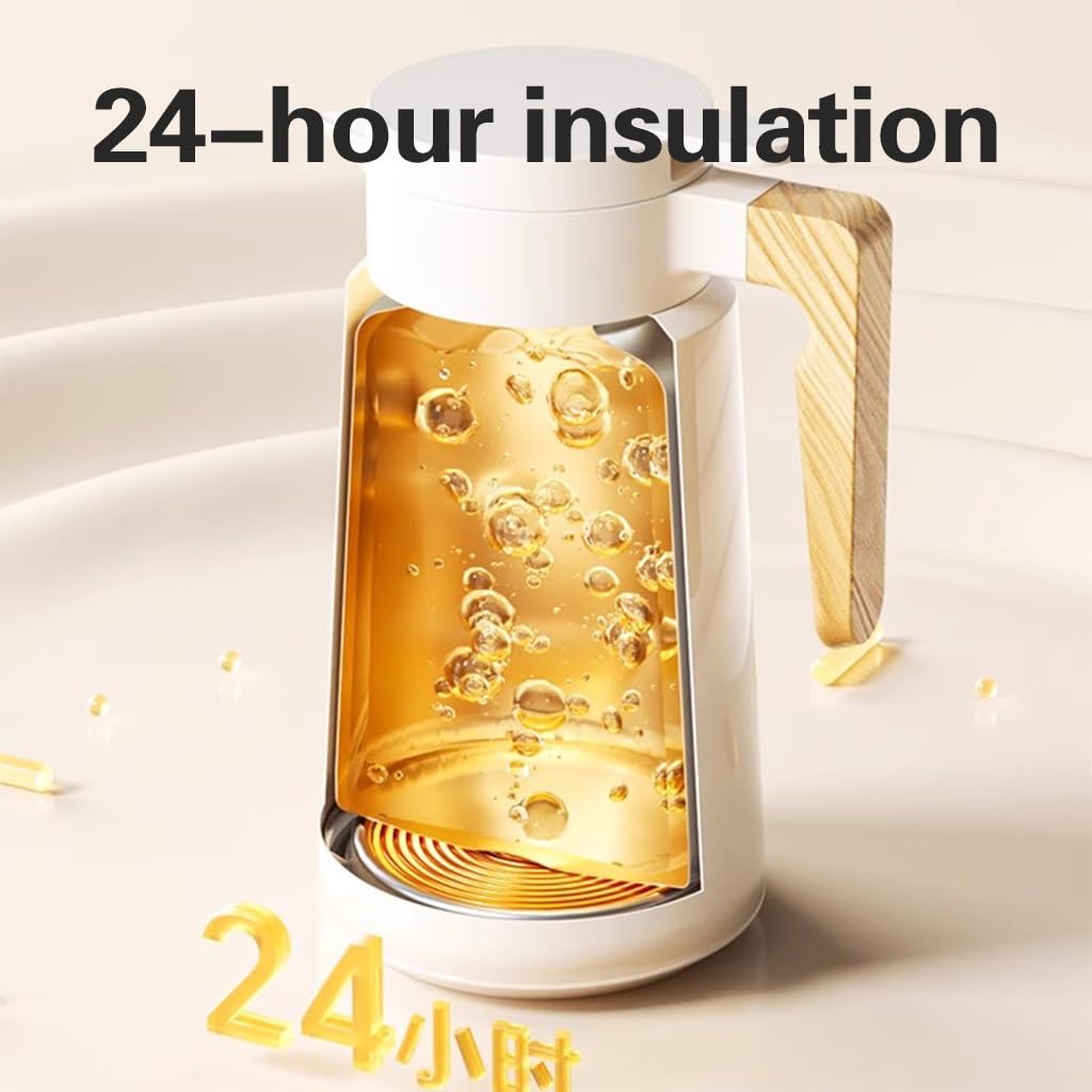 Jarra térmica para café, termo de doble pared aislada al vacío para bebidas calientes, forro de acero inoxidable para café y té