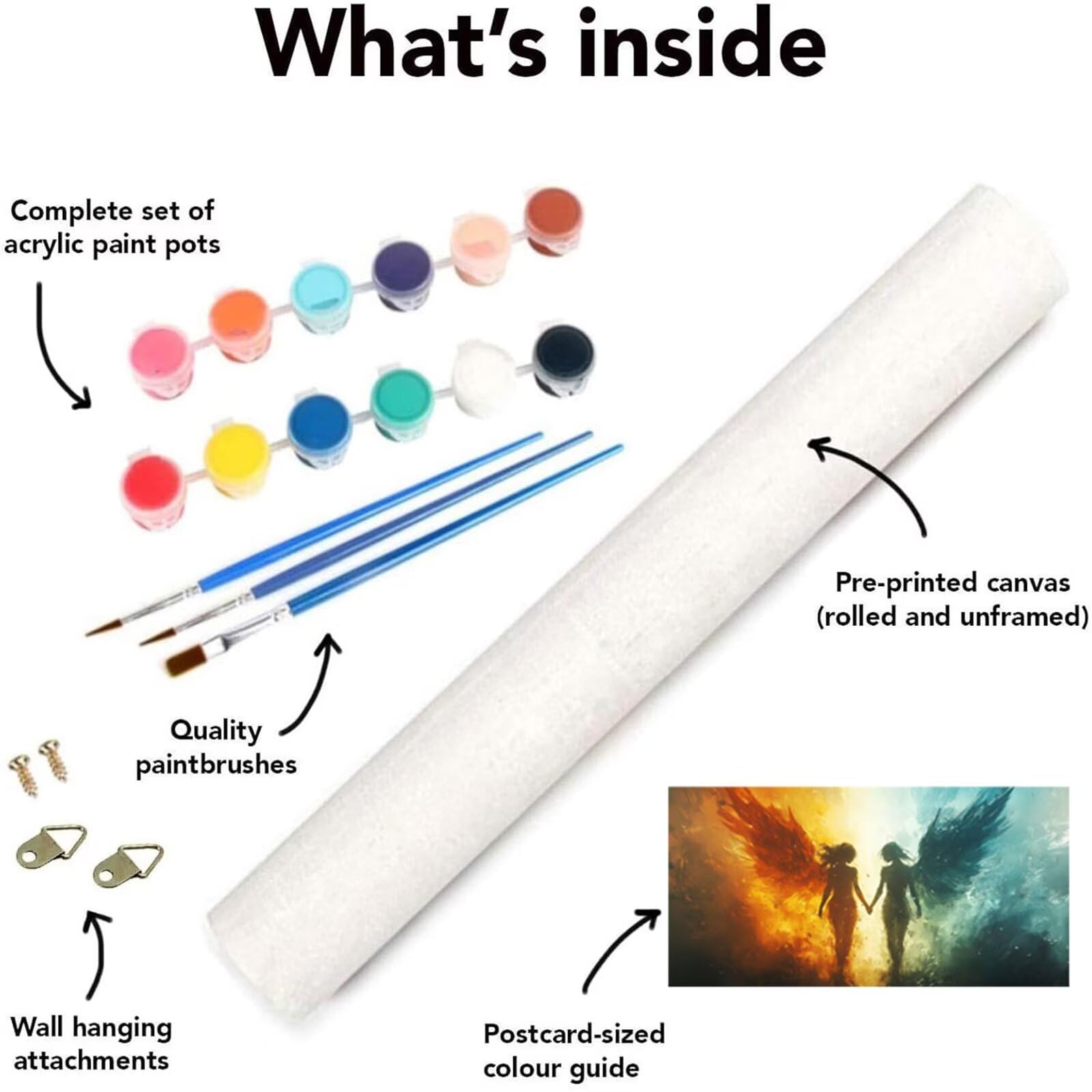 kobieta Malowanie według numerów dla dorosłych, DIY Malowanie po numerach Dorosłych, skrzydło Paint By Numbers Adult Obraz olejny na płótnie z pędzlami Pigment Akryl, Dekoracja ścienna do domu 60 x
