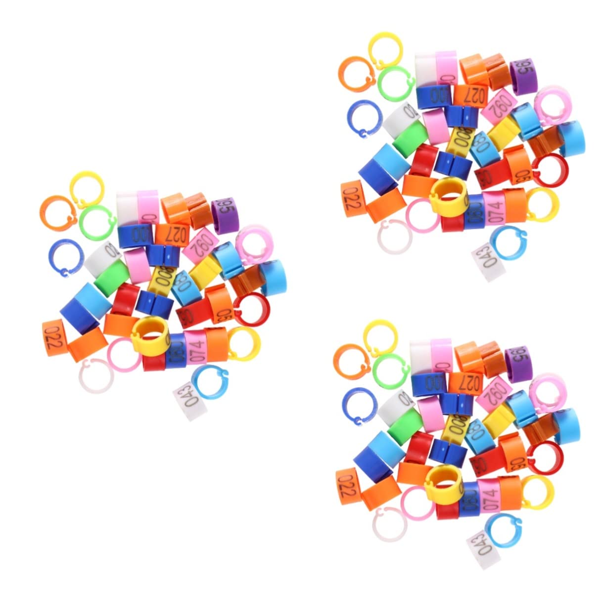 POPETPOP 3 Set di Zampe di Piccione in Plastica da 8 Mm per Lidentificazione degli Uccelli Vivaci per Piccioni Calopsitte Parrocchetti Pappagalli 100 Pezzi * 3