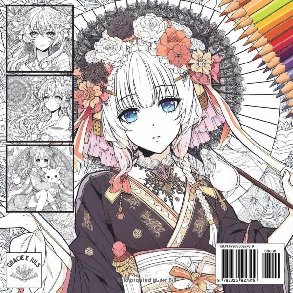 Anime Mandala Magic: A Unique Collection of Manga-Style Art with Beautiful Mandala Patterns for Creative Coloring: Coloring Book for Teens, Adults, Perfect for Gifts image 3