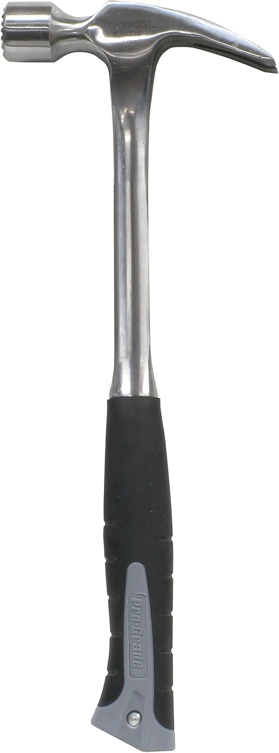 22 OZ. FRAMING HAMMER, SOLID STEEL HANDLE, MILLED FACE
