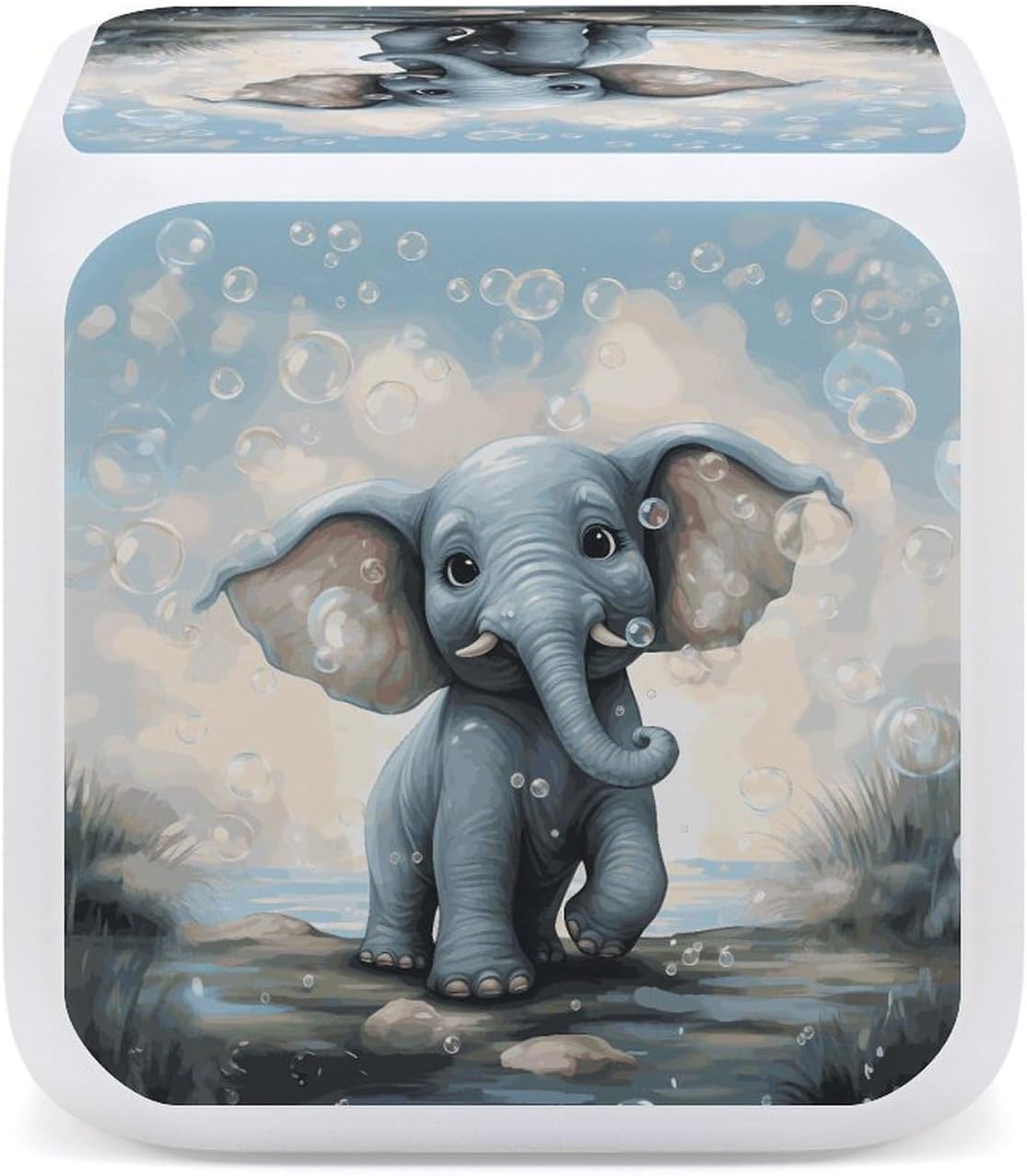 7‑Color Changing Alarm Clock, Cute Elephant image 5