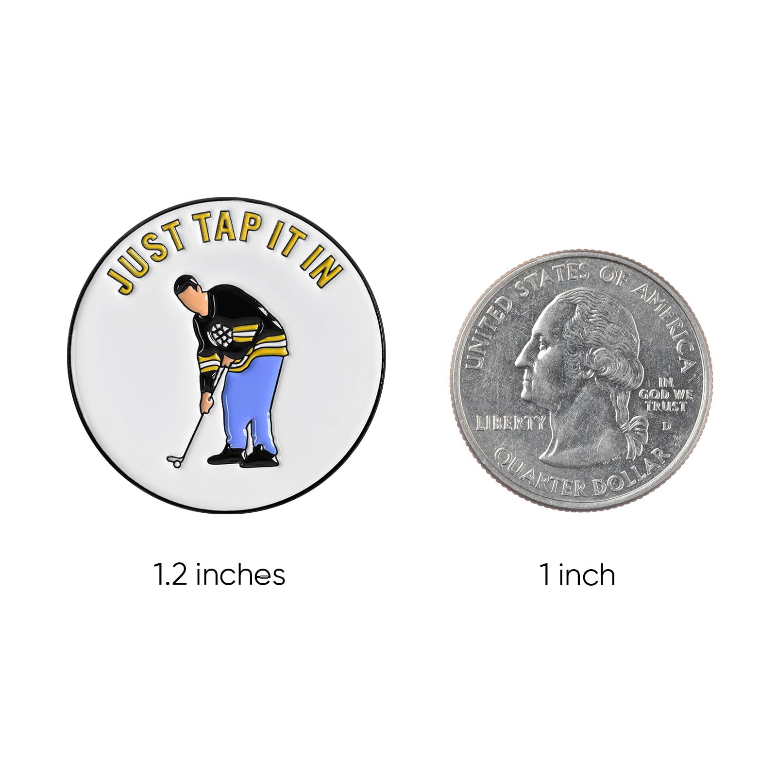 ZEETY Funny Golf Ball Marker with Magnetic Hat Clip – Golf Accessories for Men and Women, Great Golf Gift for Players with Attitude