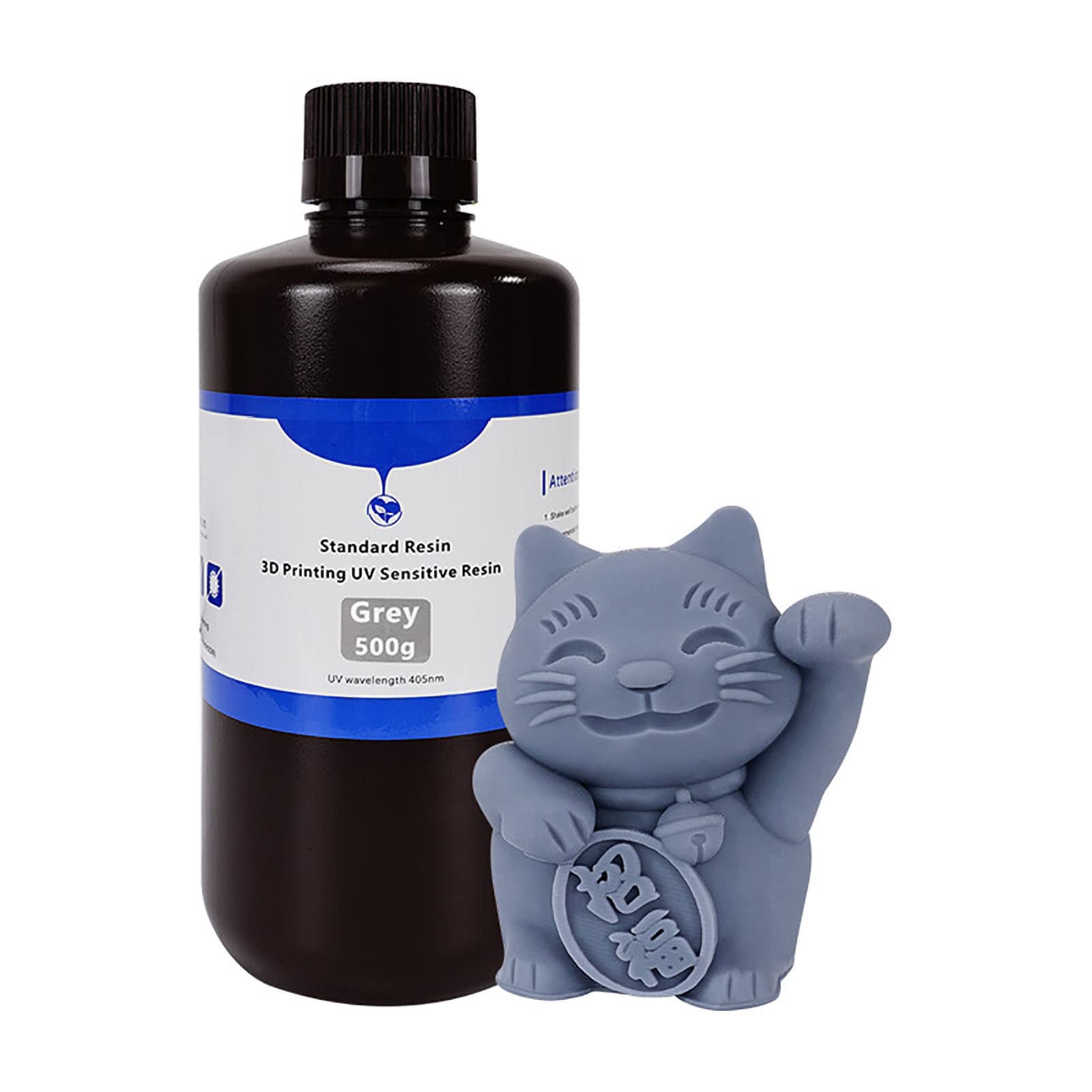 Résine d'imprimante 3D, haute dureté, durcissement UV, impression précise 500g pour l'architecture (Grise)