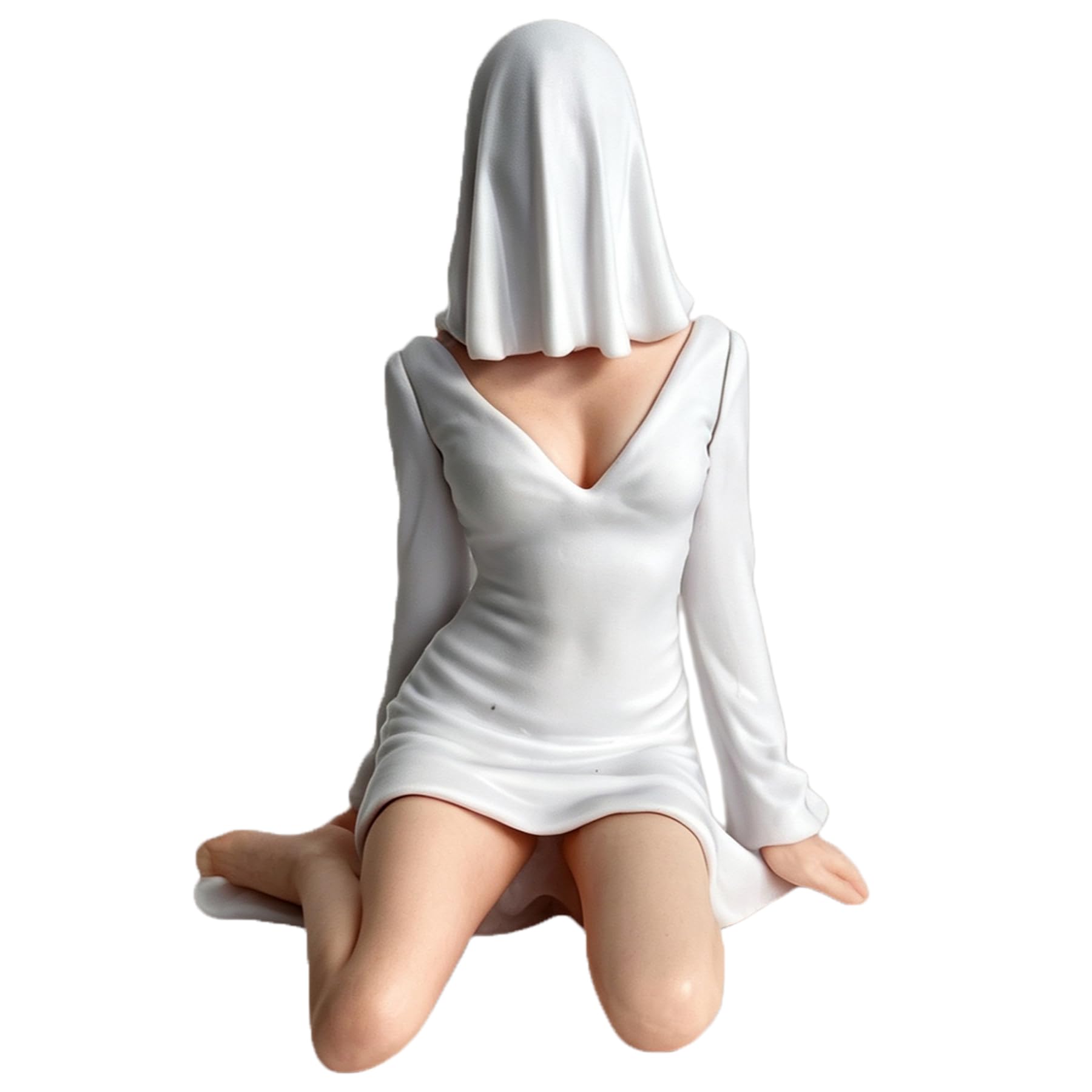WXXCDB New Mysterious Robe Statue, Bookshelf Decoration Resin Statue Elegant Queen Character Black Robe Garden Bookshelf 3D Sculpture, Mysterious Gift for Friends (Sculpture-S)
