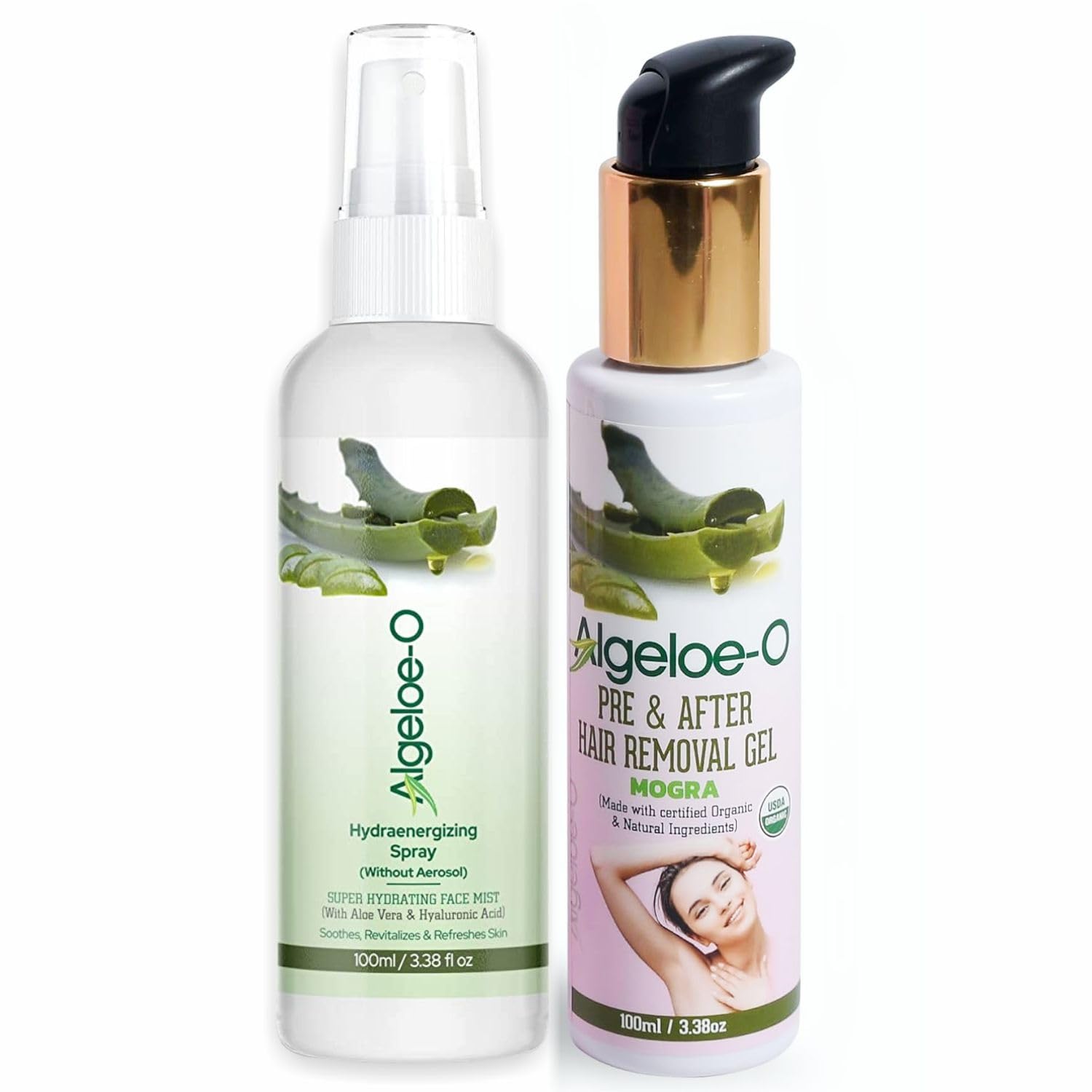 Algeloe- O Pre & After Hair Removal/Waxing Gel (Mogra) & Algeloe-O Hydraenergizing Super Hydrating Mist Spray Combo For Smooth & Hydrated Skin (B0BRXHFFXZ) Amazon Price History, Amazon Price Tracker
