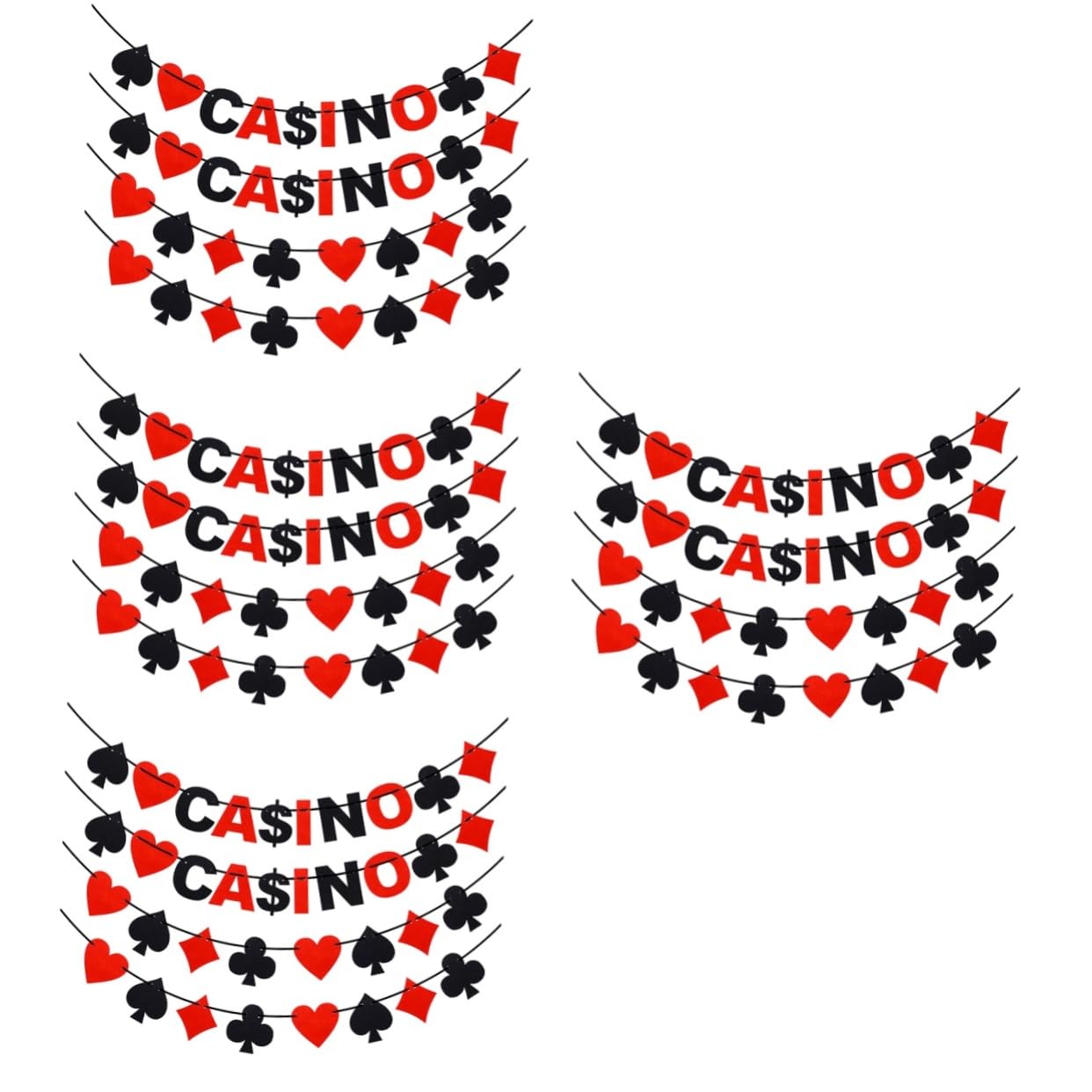 Cabilock 4 Set Scultura Del Mascherata Decorazioni Di Carta Appese Striscione Di Buon Compleanno Sfondo Per La Festa Coriandoli Decorazioni Sospese Per La Festa Provato 4 Pezzi * 4