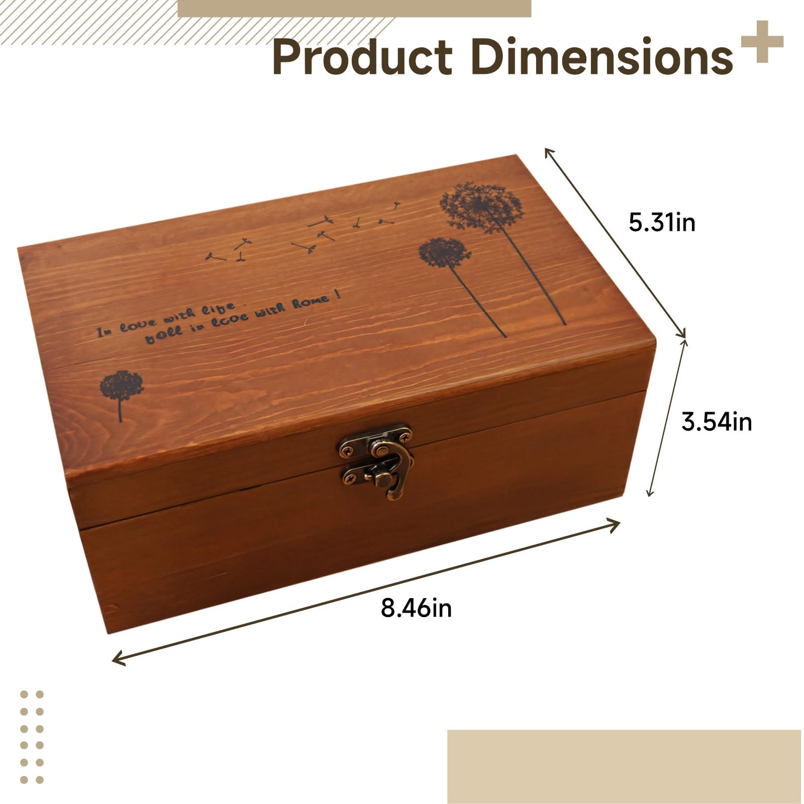 Kit completo de caja de costura de madera con accesorios, 24 hilos, herramientas esenciales