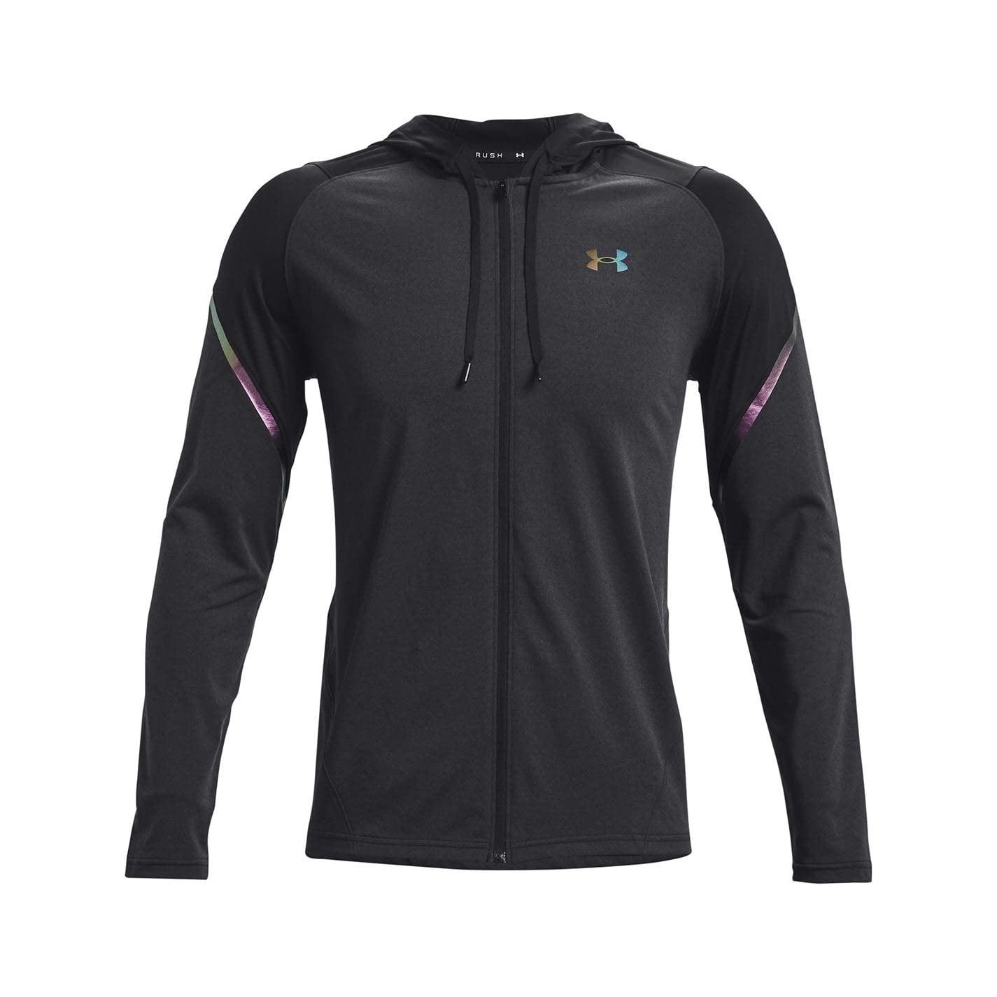 Under Armour Men's Black Rush Fz Hooded Pullover M