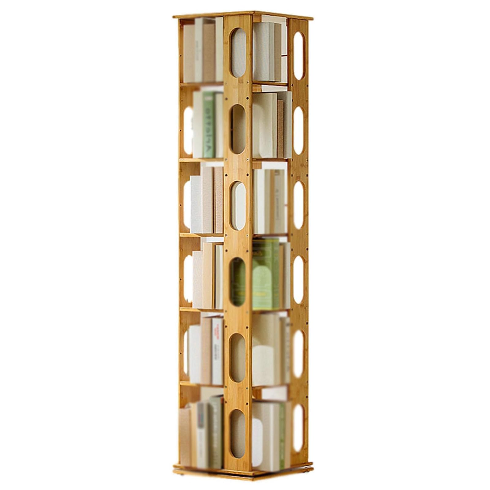 Espositore per libri per bambini rotante a 360° con armadietto per libri illustrati per bambini in legno da pavimento in piedi organizer per angolo domestico
