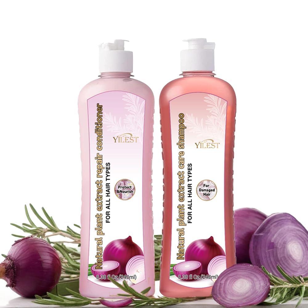 Hair Growth Shampoo and Conditioner Set: Onio and Rosemary Shampoo and Treatment Set for Thinning Hair and Hair Loss – Strengthens, Nourishes & Promotes Growth Hair and Healthier Scalp