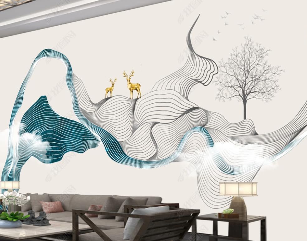 Papier peint intisse cerf pour cacher les defauts d un grand mur